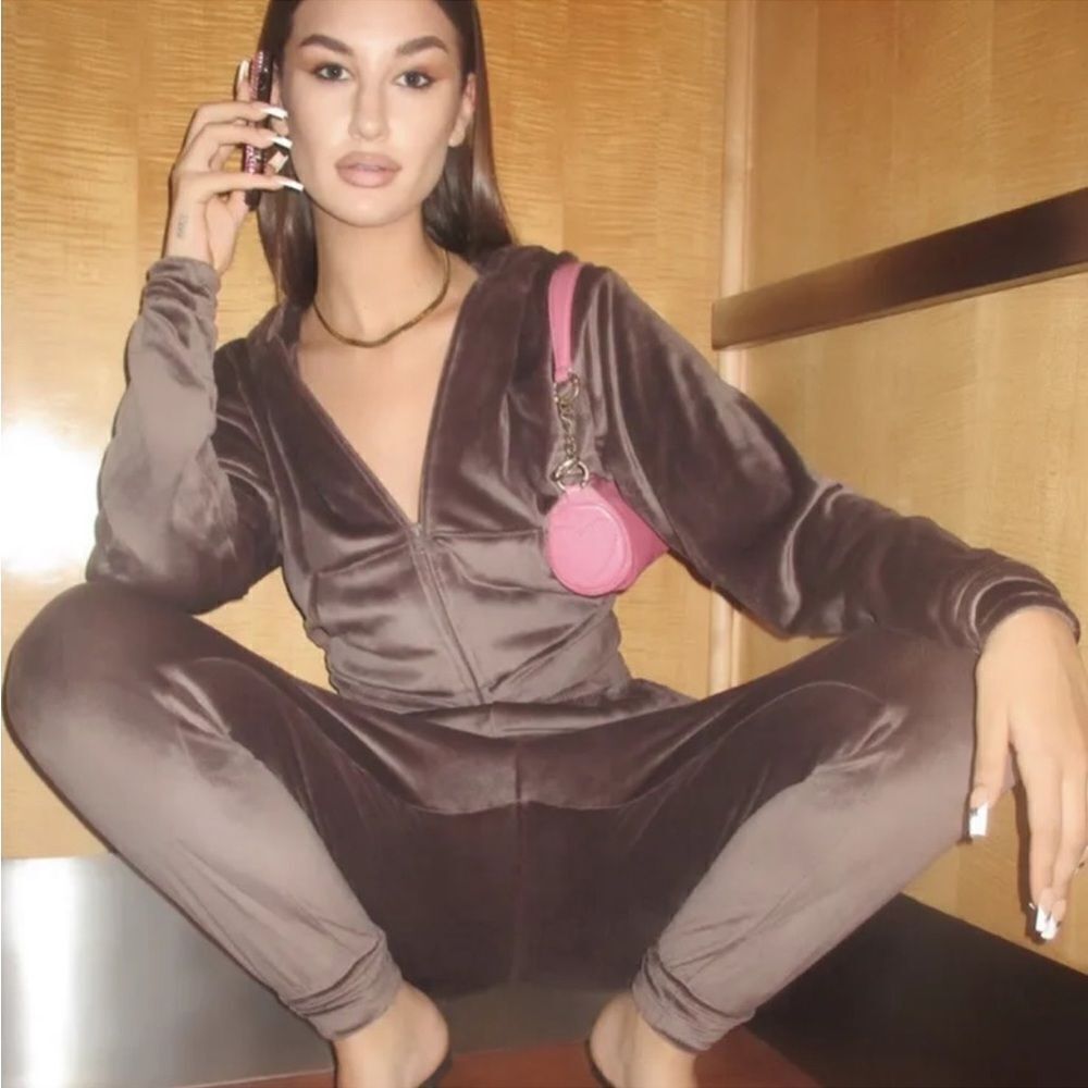 Skims Amethyst Velour Track Pants